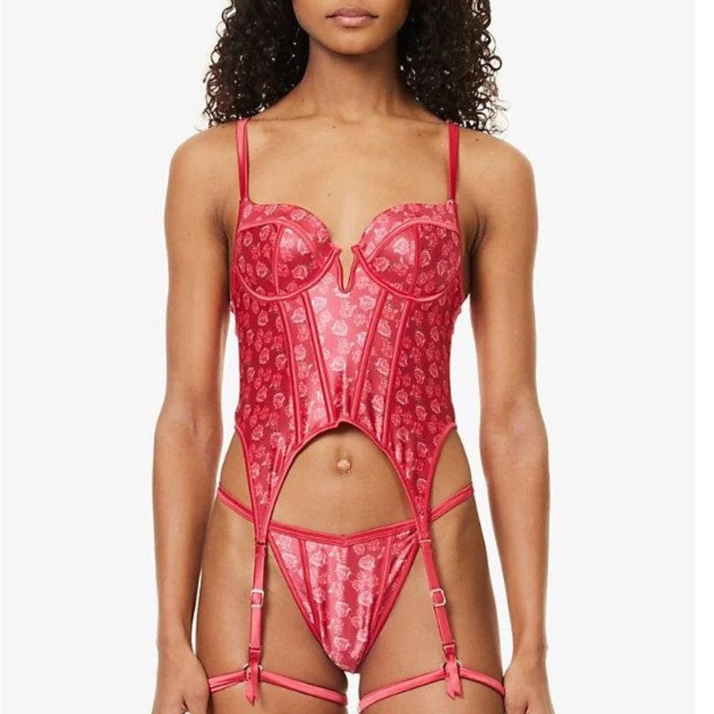 LOUNGE Kaia Floral Bustier Top
